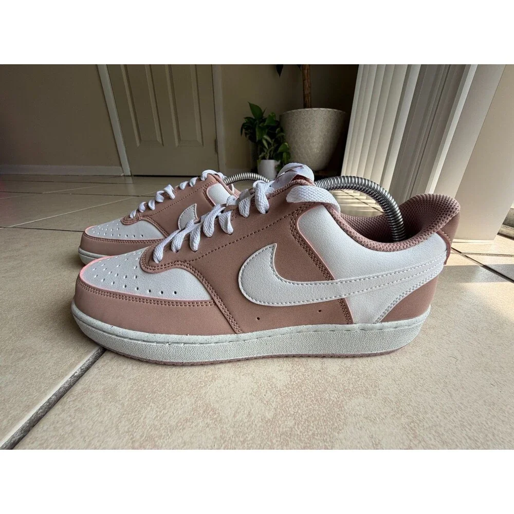 Nike Court Vision Low Next Nature Pink Mauve White Women's Shoes Size 8.5 NWOB